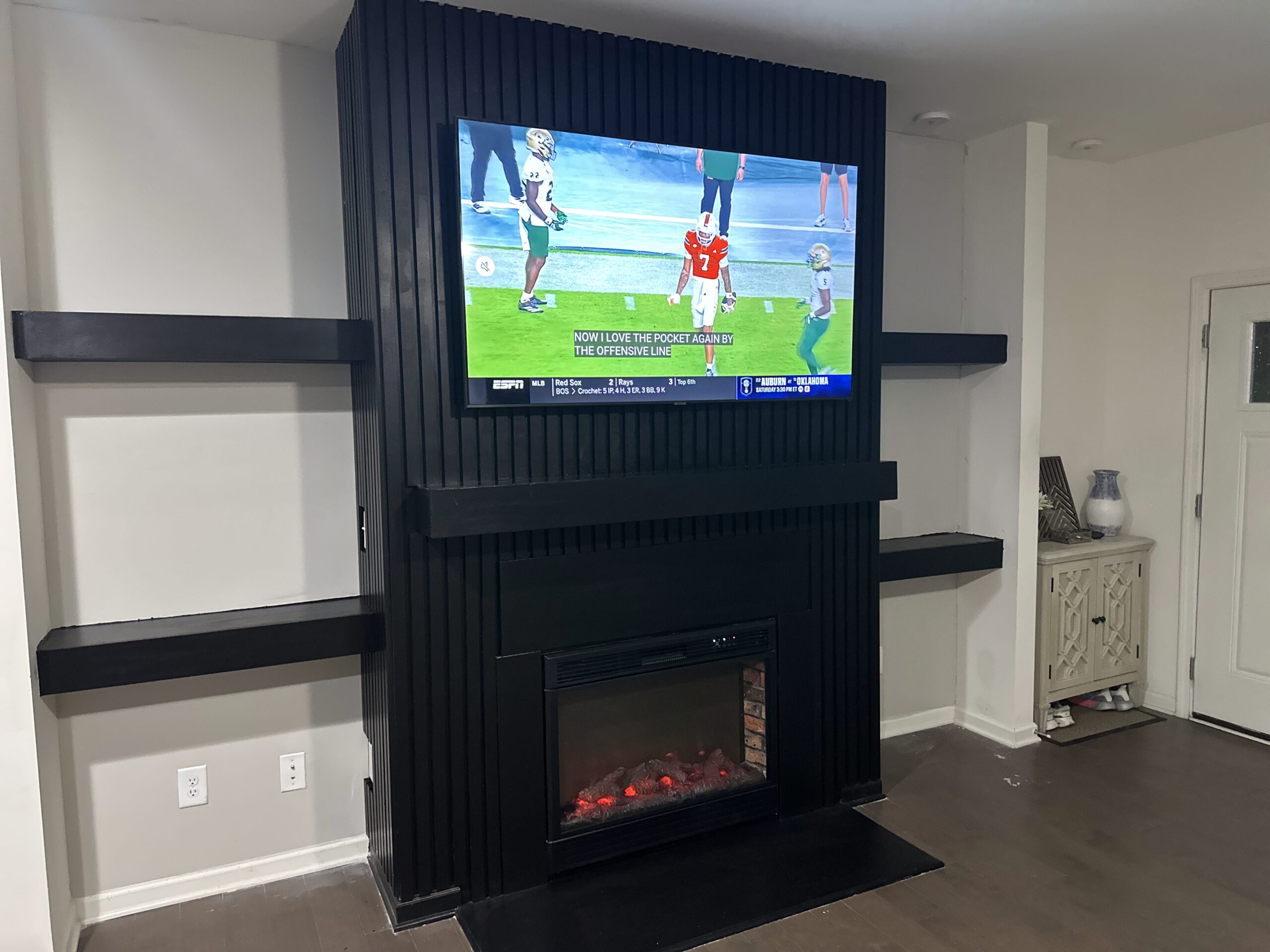 Custom media wall installation